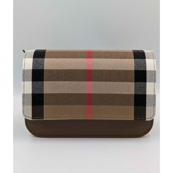 Burberry Madison Check Canvas Leather Shoulder Bag Earth 8084492 - Picture 2 of 14